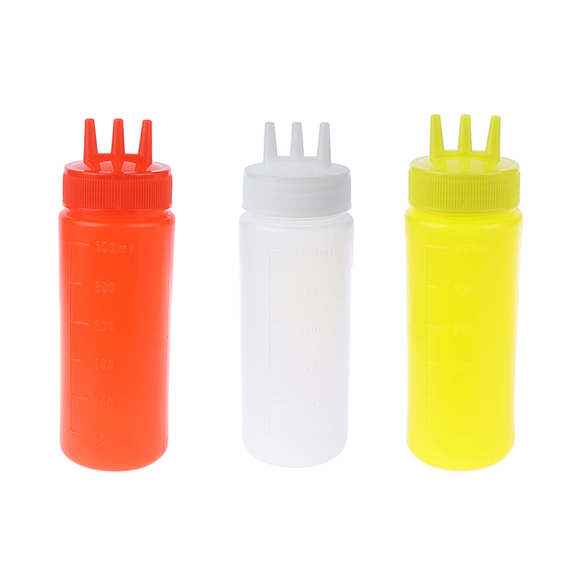 Sauce Squeeze Bottle - 3 delik sıkılabilir şişe sos sirke