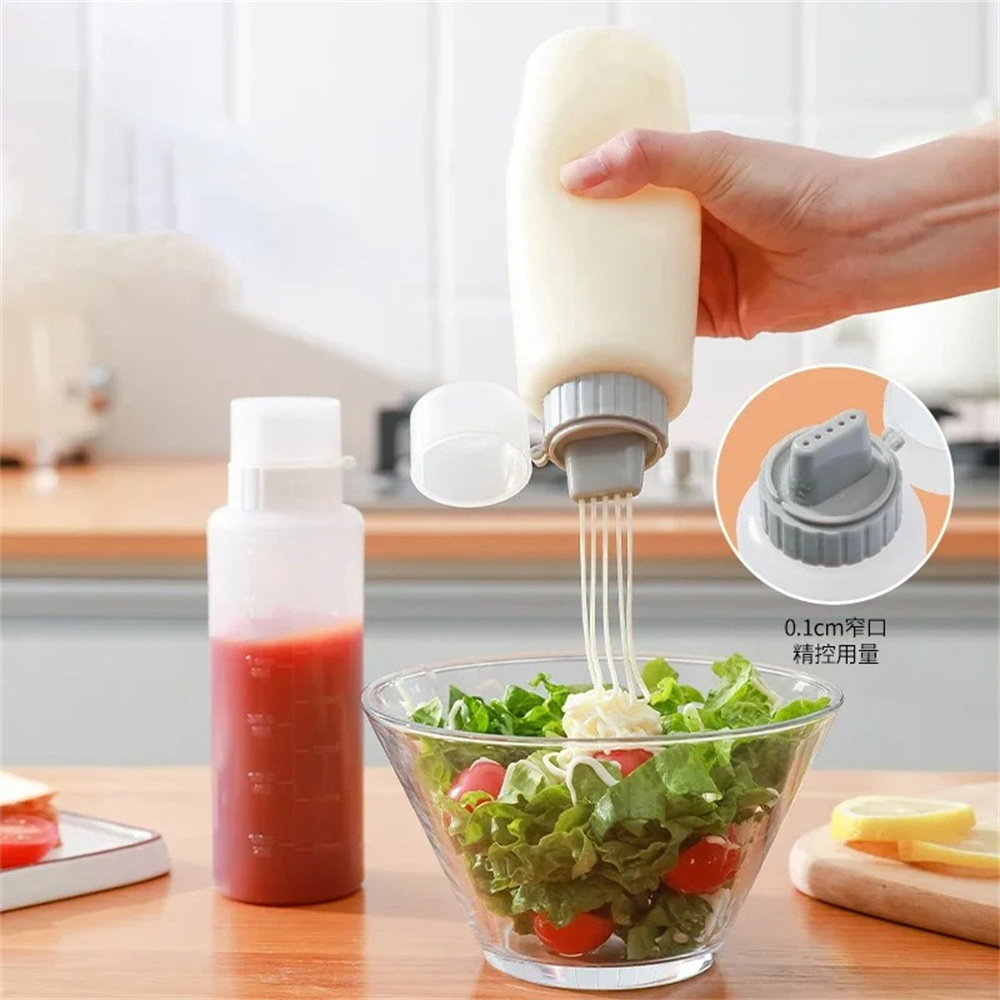 Sauce Squeeze Bottle - 5 Delikli Sos Sıkma Şişeleri, Ketçap,