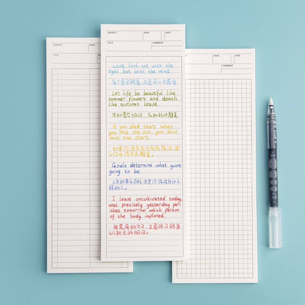 Meal Plan Notepad - Basit yapışkan olmayan uzun not defteri