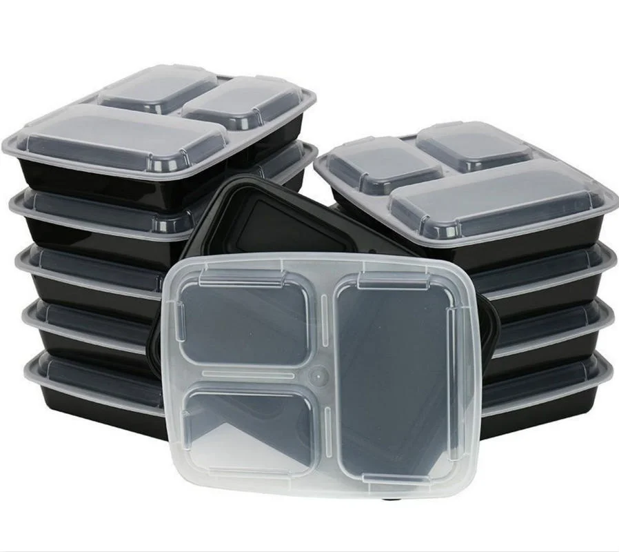 Meal Prep Tupperware - 12 paket yemek kabı 3 bölme
