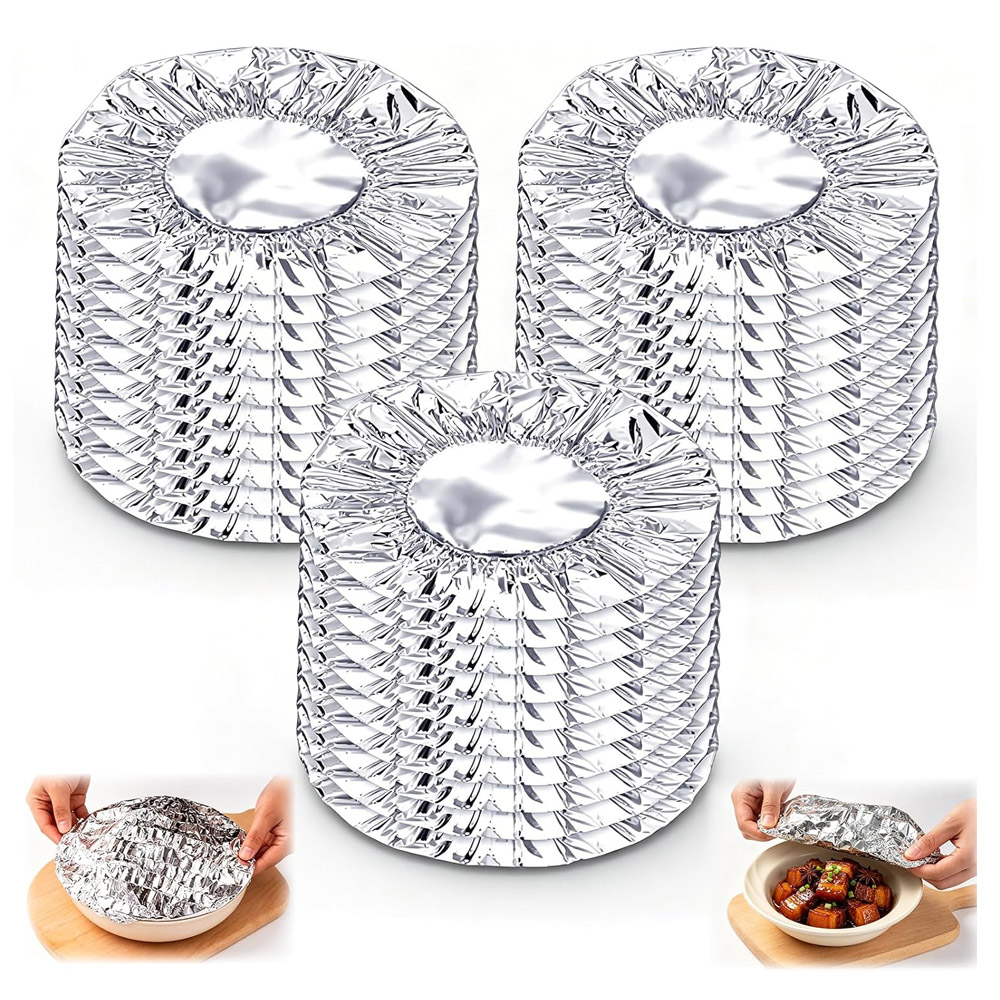 Meal Prep Fit - Yeniden Kullanılabilir Alüminyum Folyo Yiyecek Kapakları,