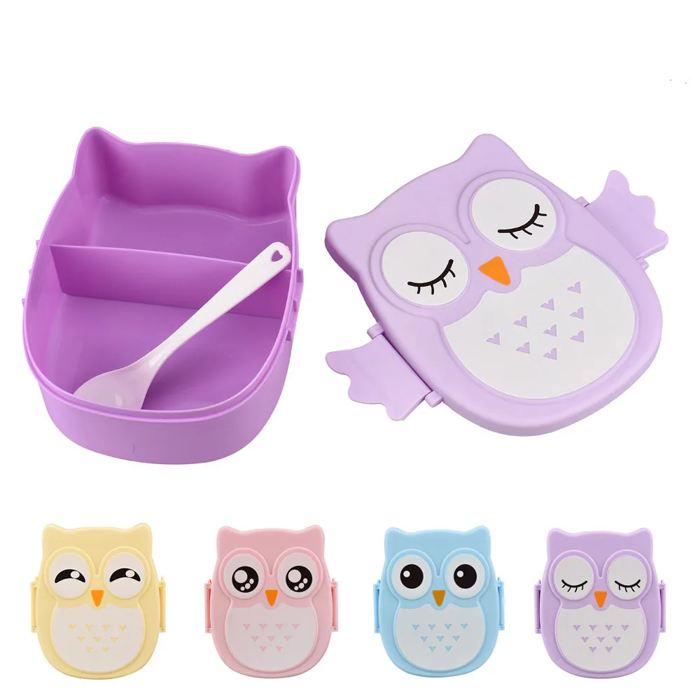 Meal Prep Tupperware - Taşınabilir Baykuş yemek kabı Karikatür Mikrodalga