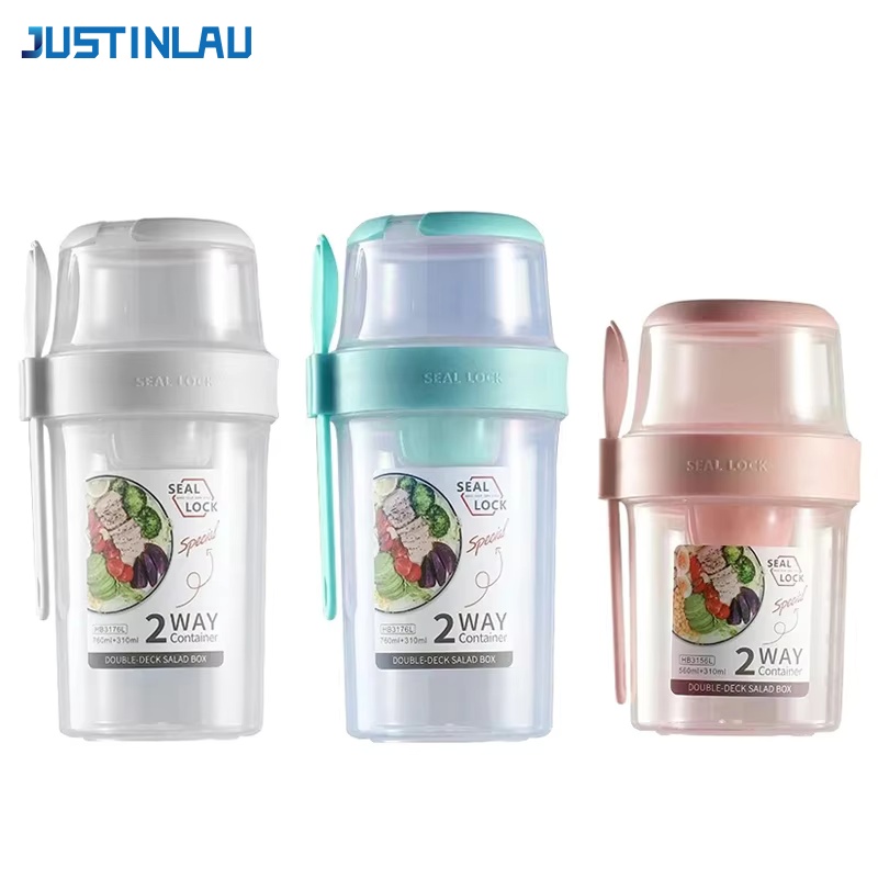 Meal Prep Tupperware - JUSTINLAU Taşınabilir Spor Ağırlık Azaltıcı Salata
