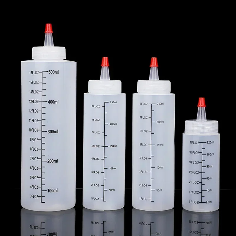Sauce Squeeze Bottle - Sıcak Plastik İğne burunlu Ölçekli Sıkılabilir