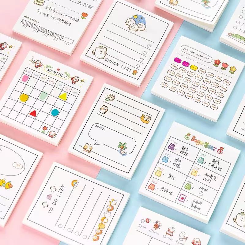 Meal Plan Notepad - Kawai Ofis Okul Malzemeleri Sevimli karikatür