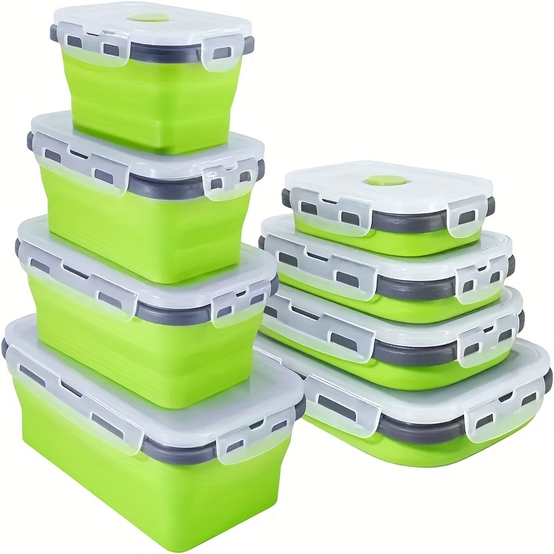 Meal Prep Tupperware - 1/4 adet Katlanabilir Silikon Gıda Saklama