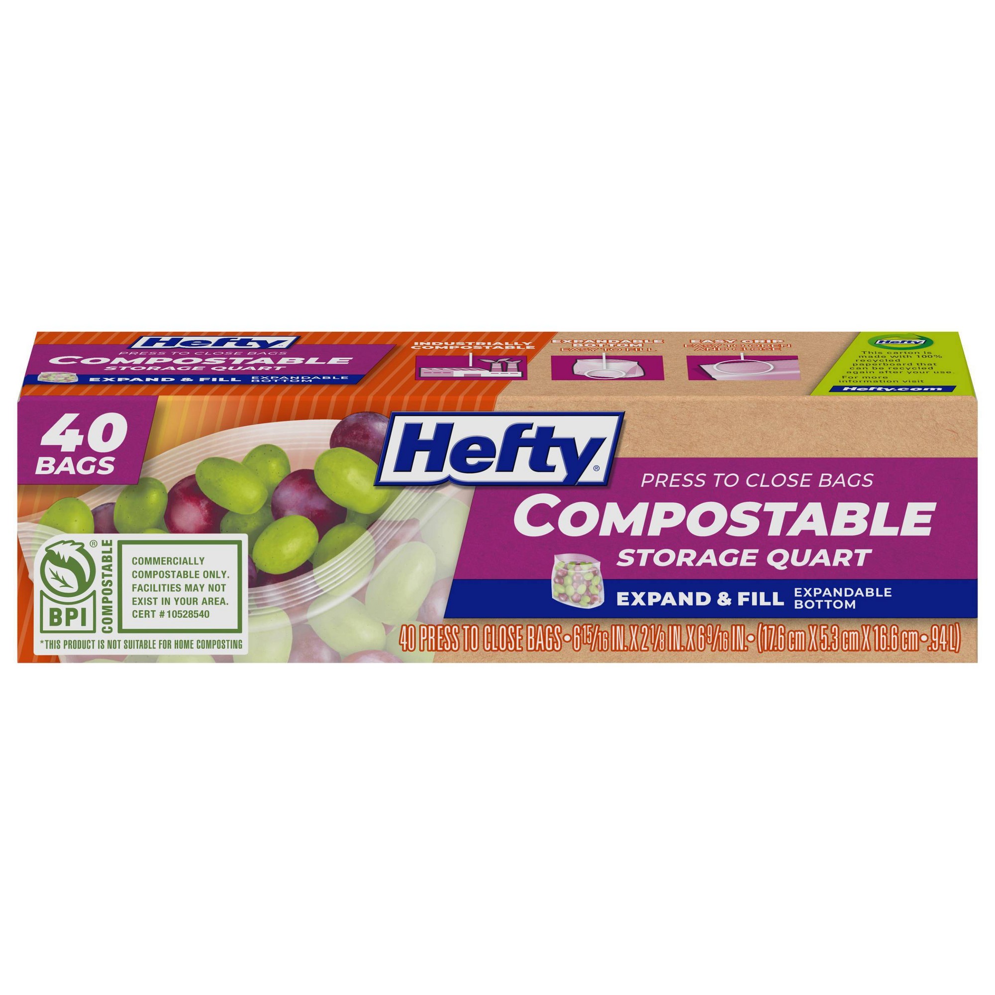 Meal Prep Fit - Quart Gıda Saklama Poşetleri 40 Adet,