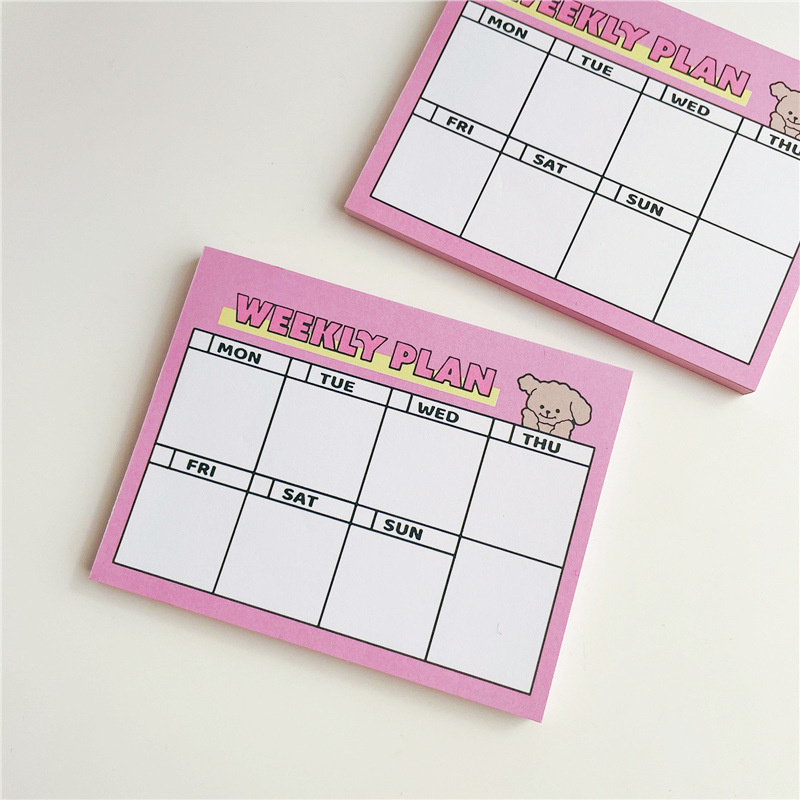 Karikatür sevimli köpek yavrus - Meal Plan Notepad incelemesi ve fiyatı