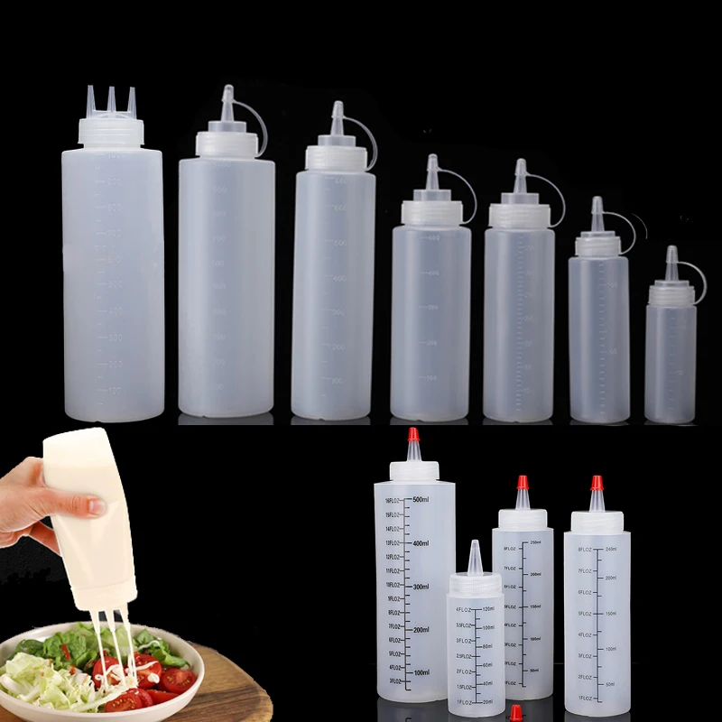 1 adet Empty120ml-1000ml PE Pl - Sauce Squeeze Bottle incelemesi ve fiyatı