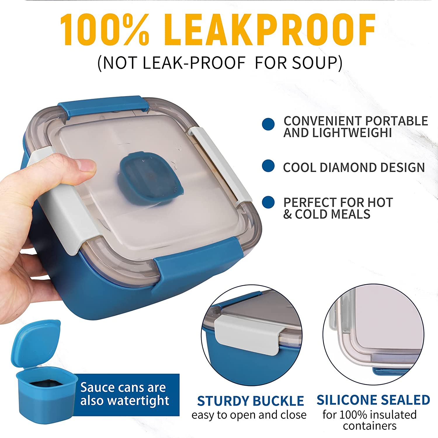 1100 ml/1500 ml Taşınabilir ye - Meal Prep Tupperware incelemesi ve fiyatı